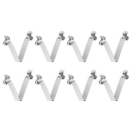 QUARKZMAN Pack of 8 Double Button Kayak Paddle Snap Spring Clip 6 x 8 x 41 mm 65 Mn Spring Steel V-shaped Hollow Lift Telescopic Locking Tube Clips for Tent Parasol Camping