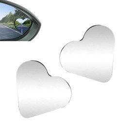Anyhut 2 PCS Heart Blind Spot Mirror, HD Convex Wide-Angle for Cars/SUVs/Trucks (Universal Fit, White)