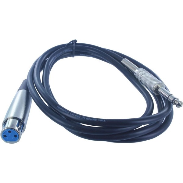 NTQinParts 6ft XLR 3-Pin Female to 1/4" TRS Plug Male