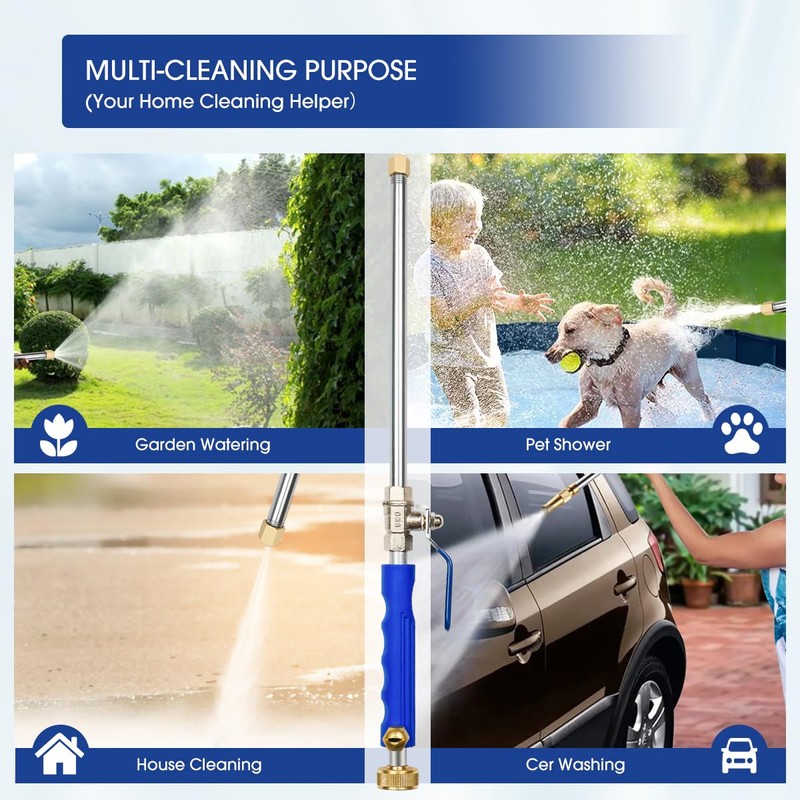 Yiliaw High Pressure Power Washer Wand With 3 Sprayer Nozzle,