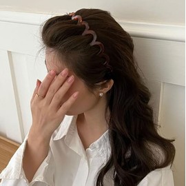 3 Piezas Diadema Ondulada, BetterJonny Diademas Zigzag para Mujeres y Hombres de Plástico con Peine Antideslizante para Todo Tipo de Cabello, Correr, 