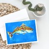 Caroline's Treasures Fish - Red Fish Seafood Two Greeting Cards