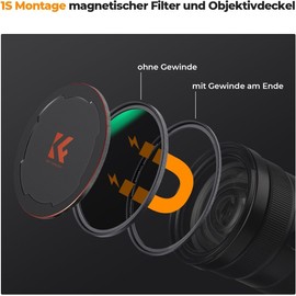 K&F Concept Nano X-Series Magnetic CPL Filter 55 mm Circular Polarising Filter Magnetic Polarising Filter HD 28 Multi-Layer Coatings Ultra Slim CPL Lens Filter Optical Glass