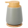 KATAZUKE Foaming Soap Mino Ware Dispenser with Wooden Coaster, 10.1