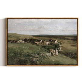 ARPEOTCY Vintage Framed Canvas Wall Art, 20x30 inch, Large Landscape Wall Decor for Living Room, Classic Painting for Bedroom, Framed Art Prints, for Bedroom, Office Decor