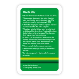 Pro Cycling Trumps Climbs Edition (Cycling Trump Card Game)