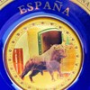 Decorative Plate Spain with Bull + Keyring Souvenir Spanish Bull