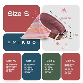 AMIKOO | Kit Collar para Perro + Bandana | Nube Rosa | Diseño Artesanal | Hecho de Piel de Nopal | Compra con Causa | Accesorios para Perros | Talla S