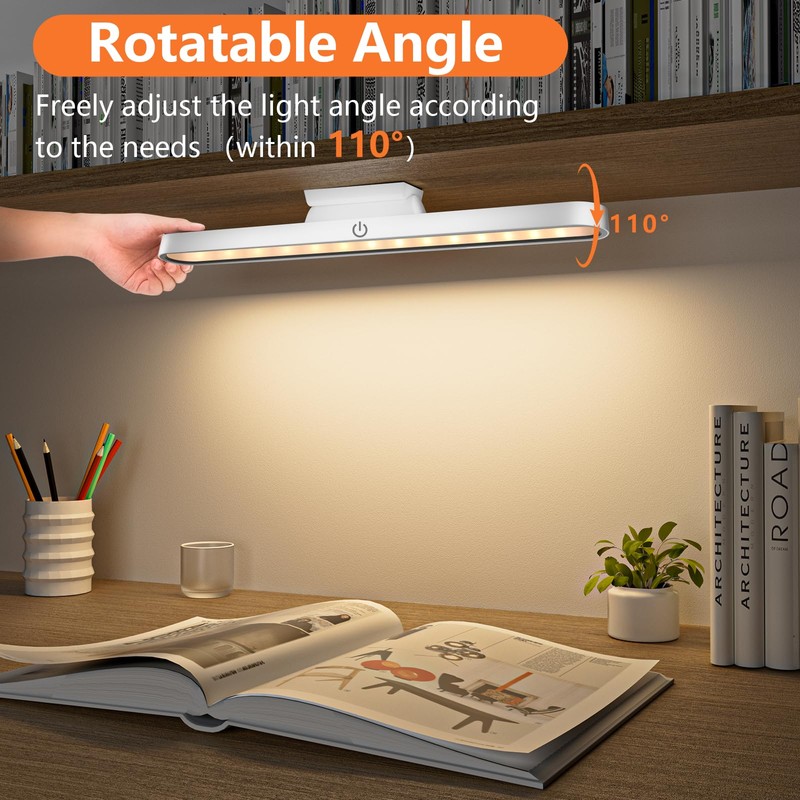 TOPPLEE Wireless Desk Lamp 2500mAh LED Light Under Cabinet