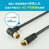 Horik AC60-027BB Antenna Cable, 2.4 ft (6 m), 4K/8K/BS/CS/CS/Terrestrial Digit/CATV