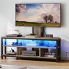 DWVO Farmhouse TV Stands for Living Room w/Power Outlet, TV
