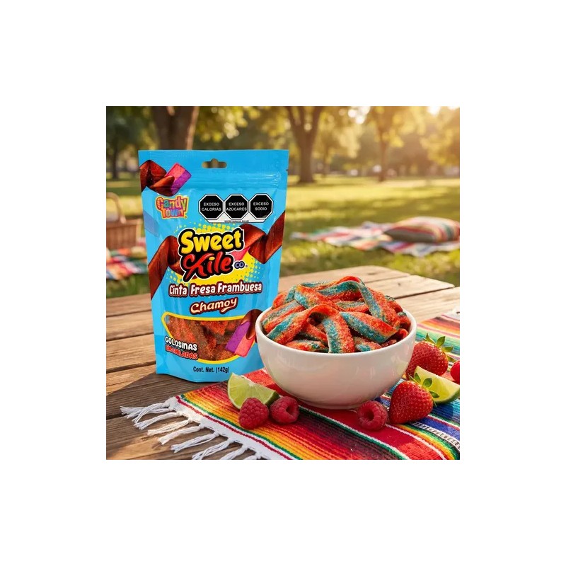 Gomitas Enchiladas Cinta Fresa Frambuesa Chamoy Sweet Chile 142g Doypack