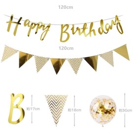 Happy Birthday Balloons, Star Balloons, Aluminum, Numbers (5), Children's Birthday Parties, Luxurious, Birthday Decoration, Gold (yj-xx05)