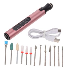 Healeved 1set Usb Nail Polisher Electric Manicure Tool Multi-functional Nail Art Sander for Home and Portable Design High Efficiency Grinding