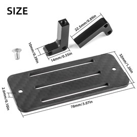 GLOBACT Carbon Fiber RC LCG Chassis Battery Tray ESC Receiver Mount with Straps for 1/10 SCX10 RC Crawler Upgrade Parts