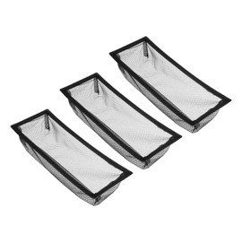 sourcing map 3Pcs Floor Vent Filter Screen, 4x12 Inch Floor Register Cover Trap Floor Vent Screen Net Cover for Home Air Vent Filter Mesh Keeps Debris, Coins Out, Black