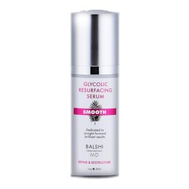 "Balshi Derma-Ceuticals MD "SMOOTH - Suero renovador con ácido glicólico y láctico - 5% de ácido glicólico + 3% de ácido láctico, aloe, hamamelis, ácido hialurónico - Suero facial hidratante y hum