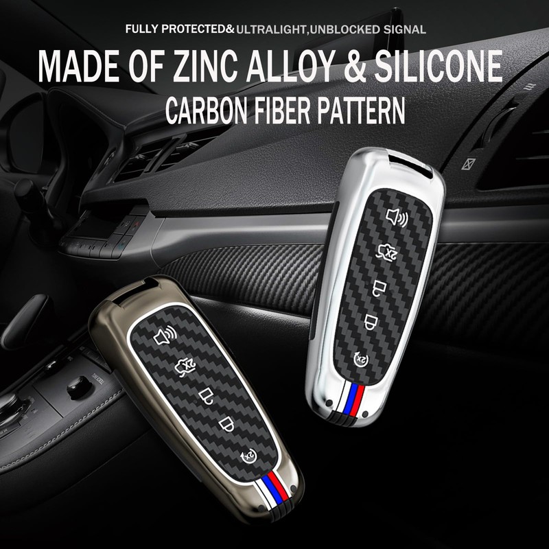 HIBEYO Key Fob Cover for Ford Edge Escape Focus C