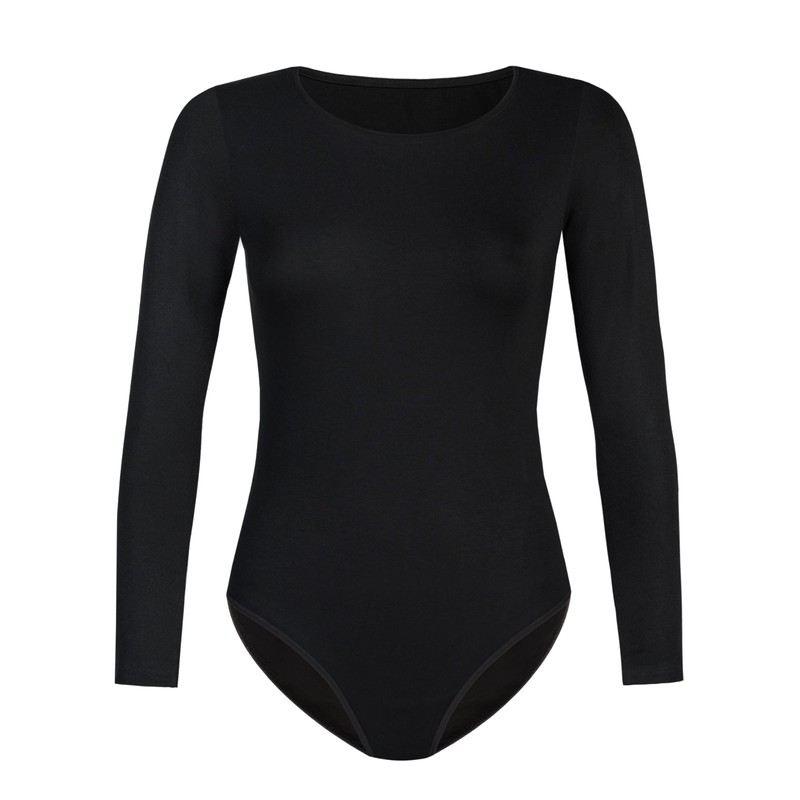 Teyli Longy Women's Longy Viscose Bodysuit, black