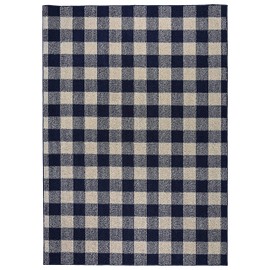 Garland Rug Country Living Buffalo Plaid 5 Ft. x 7 Ft. Indoor/Outdoor Area Rug Navy/Ivory
