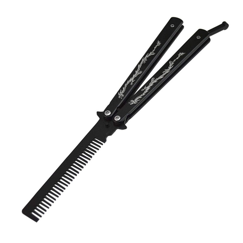 Funtuan Dragon Totem Stainless Steel Practice Butterfly Knife Trainer and