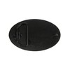 CTM® Blank Oval Belt Buckle, Black