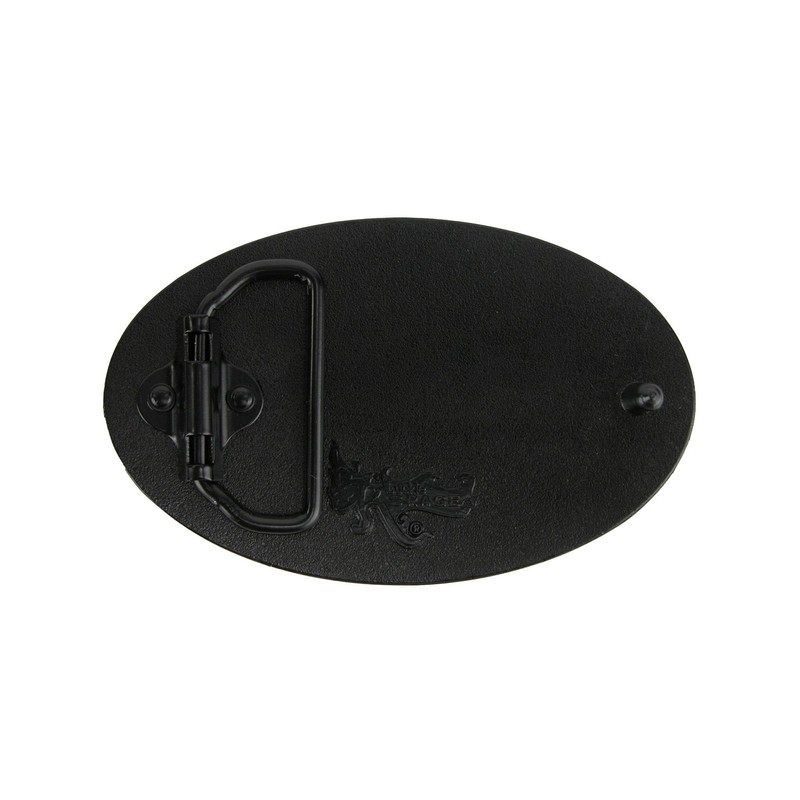 CTM® Blank Oval Belt Buckle, Black