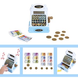 Theo Klein 9309 Vintage Cash Register | Nostalgic Cash Register with Charming Sound Modules | Calculator Function | Dimensions: 18.2 cm x 14.8 cm x 21.8 cm | Toy for Children from 3 Years