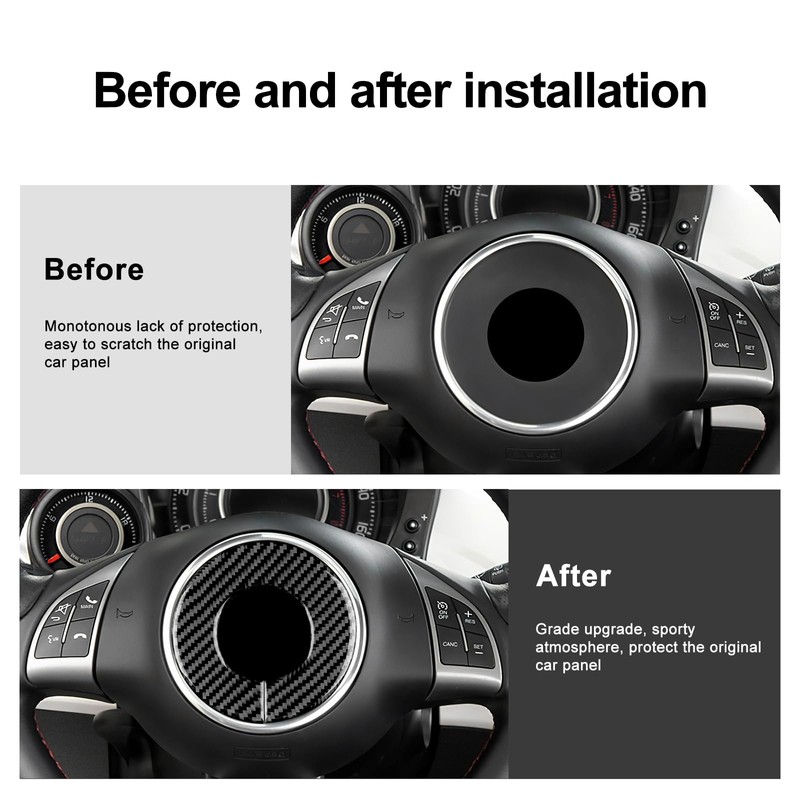 KUNGKIC For Fiat 500 2008-2015 Abarth 595 2012-2015 Car Steering