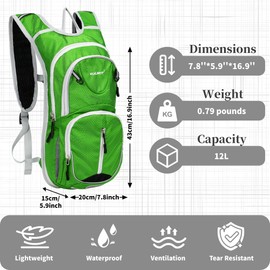 EULANT Bicycle Backpack, Small, Hydration Backpack, 8 L Con Thermal Insulation Layer, Water Backpack, MTB Backpack, Reflective Ski Backpack, Waterproof Sports Backpack for Jogging, Trekking, Running,