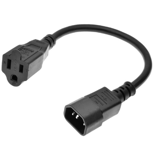 Toptekits C14 to 5-15R Power Cord, IEC320 C14 to NEMA