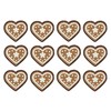 MIJOMA Set of 12 Gift Stickers Christmas Gingerbread Stickers Felt