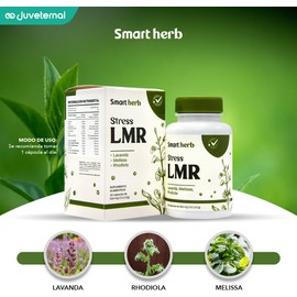 Smart Herb Paquete Stress LMR, Suplemento Alimenticio, 2 Piezas (30 Cápsulas c/u) con Lavanda, Melissa y Rhodiola para Reducir Ansiedad y Nerviosismo