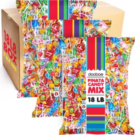 18 LB Bulk Pinata Candy Mix – Approx. 1,000 Pieces – Parade Throws - Individually Wrapped Assorted Candy for Pinatas, Parties, Parades, Birthdays, Classroom Events & Fiesta Celebrations