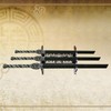 Wall Mount Sword Holder - 4 Tier Velvet Padded Katana
