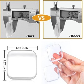 Folpus 6Pcs Door Stoppers Wall Protectors Door Knob Clear Anti Collision Pads Door Knob Wall Protectors for Living Room Dorm