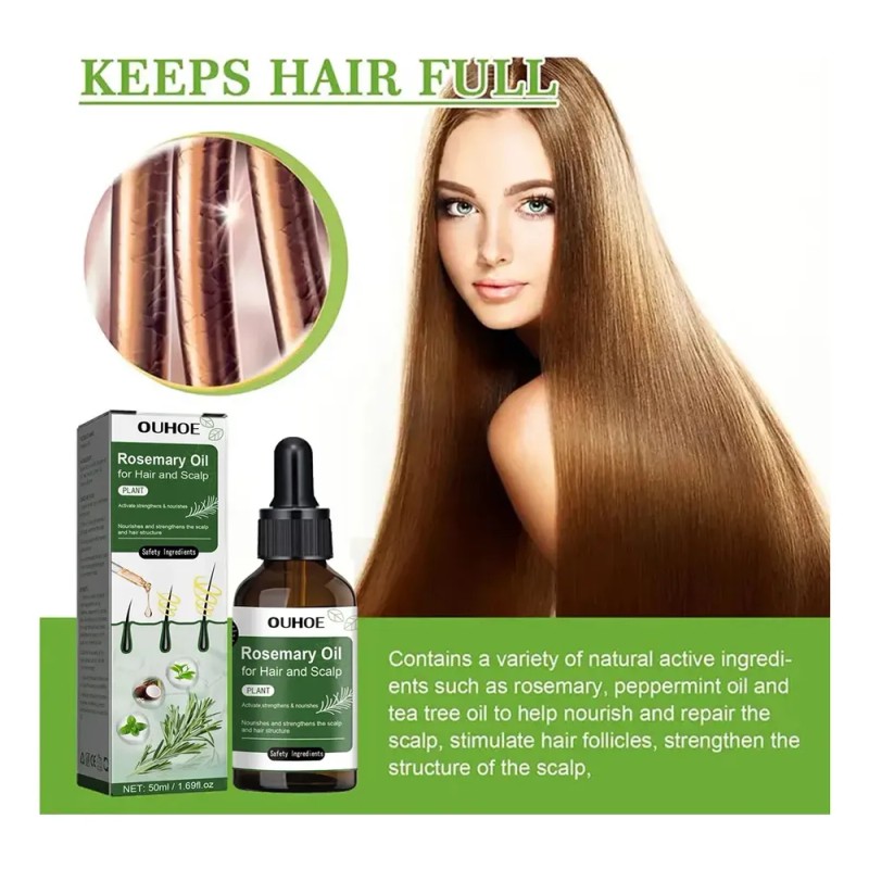 Aceite De Romero Ouhoe Para Cabello Y Cuero Cabell