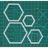 Nest of 4 Hexagon Stitch Patterned Metal Cutting Dies, Card