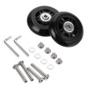 OwnMy 75 x 24mm Luggage Suitcase Replacement Wheels, Rubber Swivel