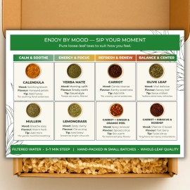 TeaDreamTea Herbal Tea Gift Set 8 Loose Leaf Blends Wellness & Relaxation USA TeaDreamTea