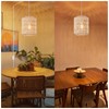 Plug in Pendant Light, Rattan Hanging Lights with Plug in