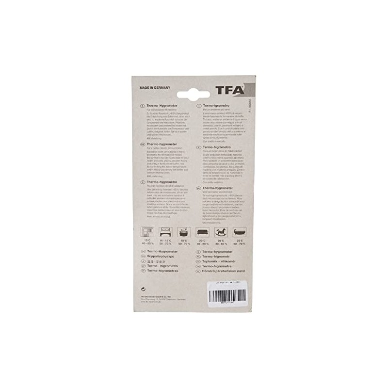 TFA Dostmann TFA Thermometer/Hygrometer 45.2040.42 for a Better Home and