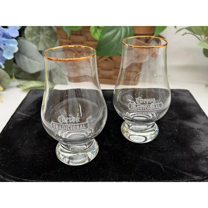 Jose Cuervo 2 Cuervo Tradicional Tequila Glencairn Glasses Perfect for