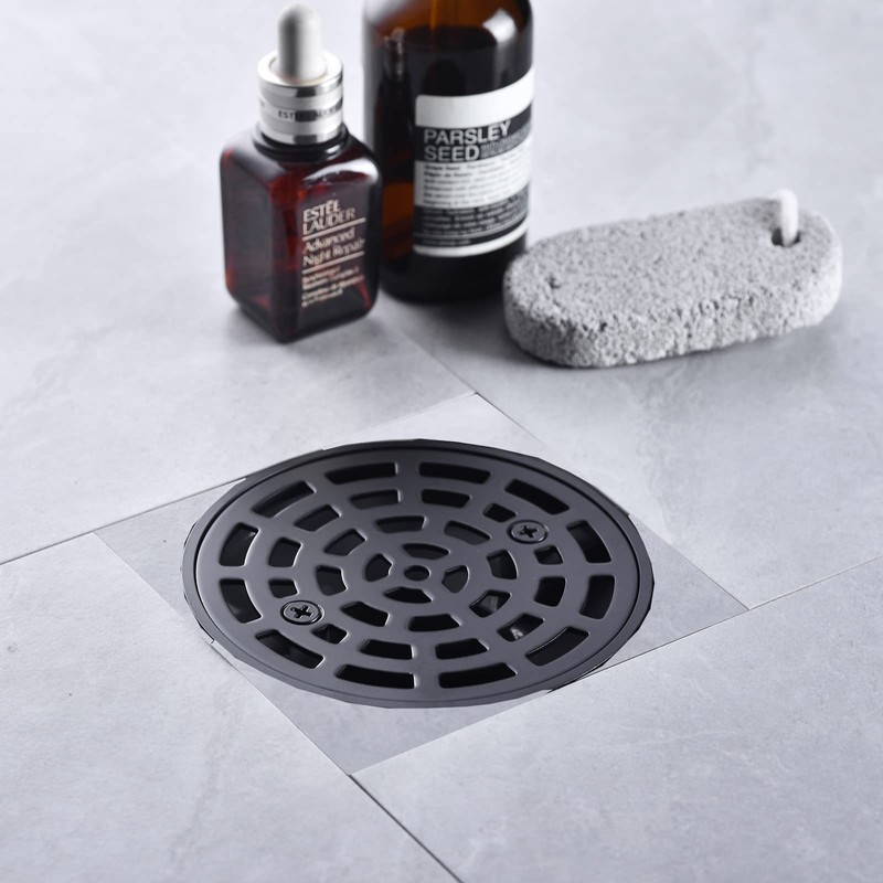 RANDOM Round Shower Drain Kit with Adjustable Base Flange,4 Inch
