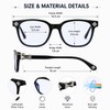 Oversized Blue Light Glasses for Women – Rhinestone Decor Computer