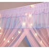 Mengersi Gray Canopy Bed Curtains Mosquito Net Bed Drapes for