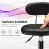 FNZIR Square Rolling Stool with Backrest Height Adjustable Chair Swivel