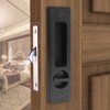AcxdJnye 6.3” Privacy Pocket Door Lock Hardware with Key Double