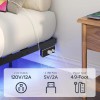 HOOBRO Floating Bed Frame King Size Bed Frame with Charging