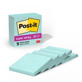 Post-it Notas sper adhesivas, 5 blocs de notas adhesivas, 3 x 3 pulgadas, ideales para organizar en tu dormitorio, hogar u oficina, coleccin de...    